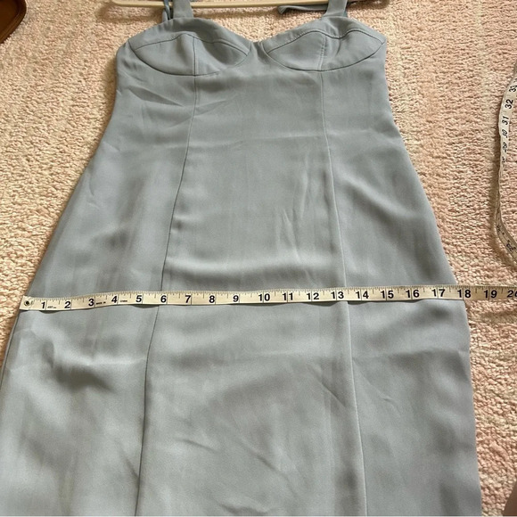 NWT BHLDN Antonia Georgette Maxi Dress Bridesmaid Pale Blue Size 6 Homecoming - Picture 10 of 15